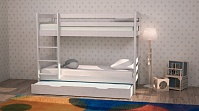 кровать двухярусная массив (трансформер) с дополнительным спальным местом
